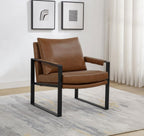 Home & Sleep Outlet - Rosalind Upholstered Track Arm Accent Chair Brown