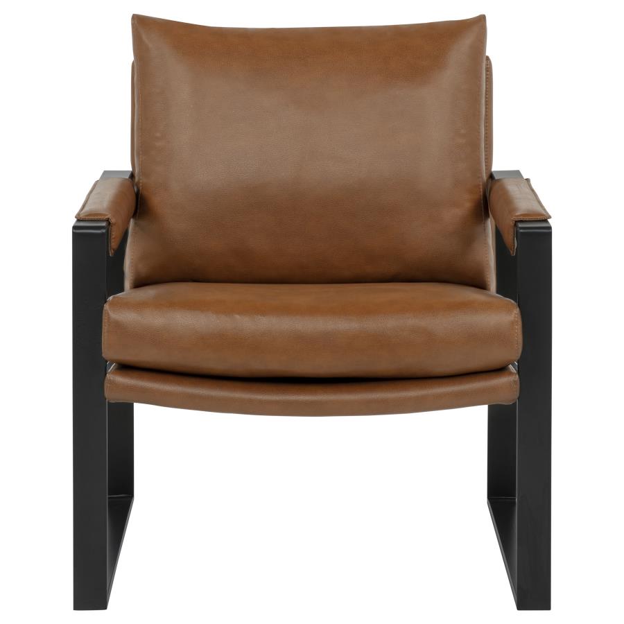 Home & Sleep Outlet - Rosalind Upholstered Track Arm Accent Chair Brown
