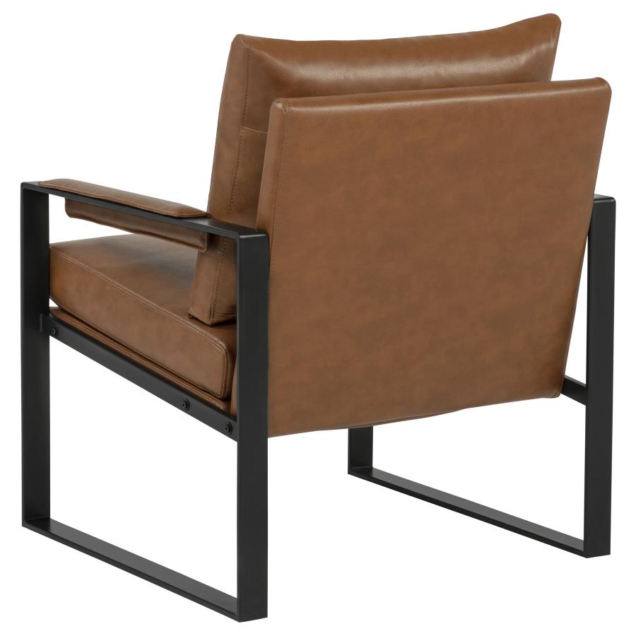 Home & Sleep Outlet - Rosalind Upholstered Track Arm Accent Chair Brown