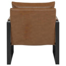 Rosalind Upholstered Track Arm Accent Chair Brown