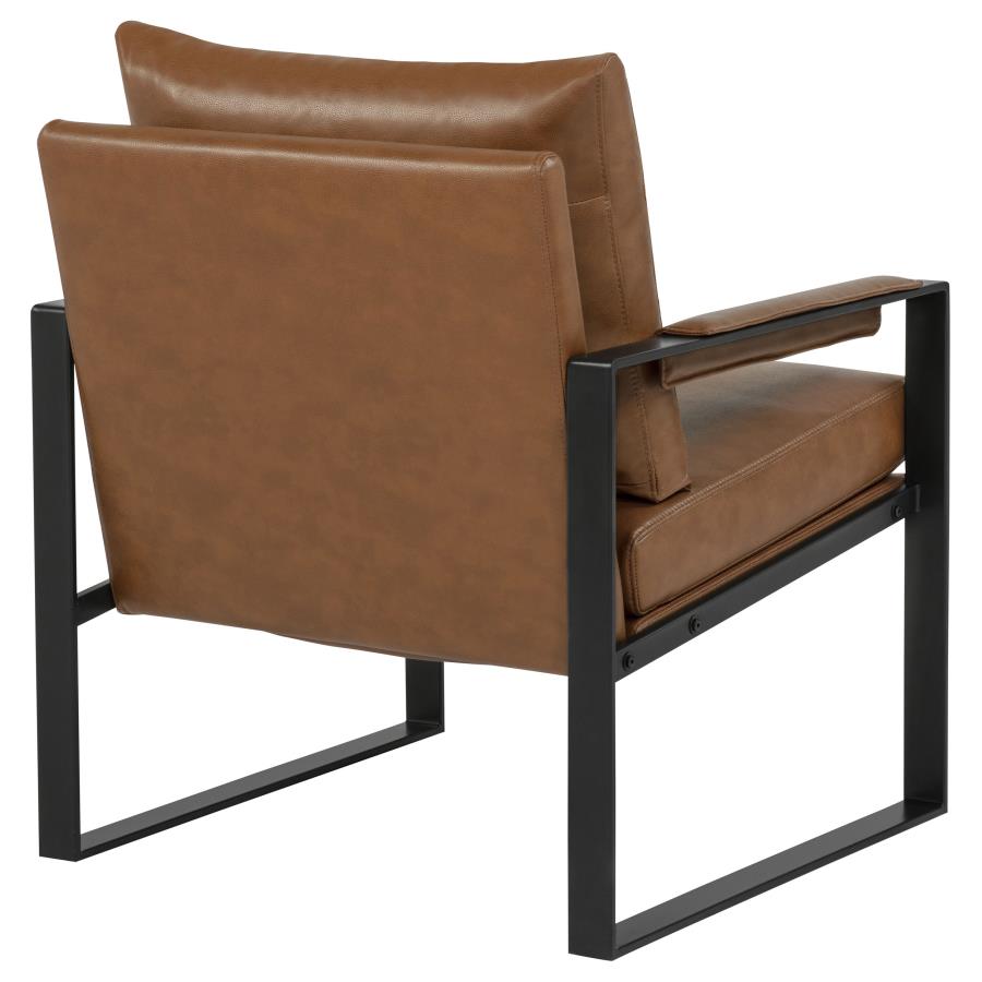Home & Sleep Outlet - Rosalind Upholstered Track Arm Accent Chair Brown