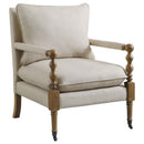Dempsy Upholstered Accent Chair with Casters Beige - Home & Sleep Outlet