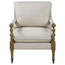 Dempsy Upholstered Accent Chair with Casters Beige - Home & Sleep Outlet