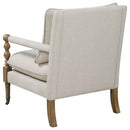 Dempsy Upholstered Accent Chair with Casters Beige - Home & Sleep Outlet