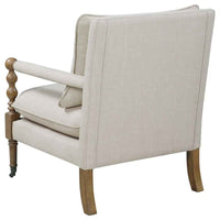 Dempsy Upholstered Accent Chair with Casters Beige - Home & Sleep Outlet