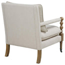 Dempsy Upholstered Accent Chair with Casters Beige - Home & Sleep Outlet