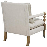 Dempsy Upholstered Accent Chair with Casters Beige - Home & Sleep Outlet