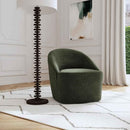 Leon Upholstered Barrel Accent Swivel Chair Hunter Green - Home & Sleep Outlet