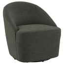Leon Upholstered Barrel Accent Swivel Chair Hunter Green - Home & Sleep Outlet