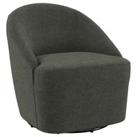 Leon Upholstered Barrel Accent Swivel Chair Hunter Green - Home & Sleep Outlet