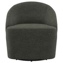 Leon Upholstered Barrel Accent Swivel Chair Hunter Green - Home & Sleep Outlet