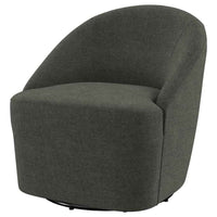 Leon Upholstered Barrel Accent Swivel Chair Hunter Green - Home & Sleep Outlet