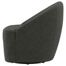Leon Upholstered Barrel Accent Swivel Chair Hunter Green - Home & Sleep Outlet
