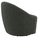 Leon Upholstered Barrel Accent Swivel Chair Hunter Green - Home & Sleep Outlet