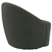 Leon Upholstered Barrel Accent Swivel Chair Hunter Green - Home & Sleep Outlet