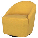 Leon Upholstered Barrel Accent Swivel Chair Mustard Yellow - Home & Sleep Outlet
