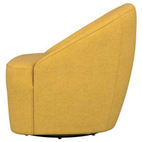 Leon Upholstered Barrel Accent Swivel Chair Mustard Yellow - Home & Sleep Outlet