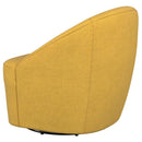 Leon Upholstered Barrel Accent Swivel Chair Mustard Yellow - Home & Sleep Outlet