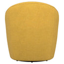Leon Upholstered Barrel Accent Swivel Chair Mustard Yellow - Home & Sleep Outlet