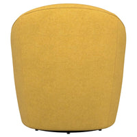 Leon Upholstered Barrel Accent Swivel Chair Mustard Yellow - Home & Sleep Outlet