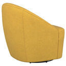 Leon Upholstered Barrel Accent Swivel Chair Mustard Yellow - Home & Sleep Outlet