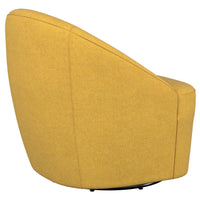 Leon Upholstered Barrel Accent Swivel Chair Mustard Yellow - Home & Sleep Outlet