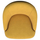 Leon Upholstered Barrel Accent Swivel Chair Mustard Yellow - Home & Sleep Outlet