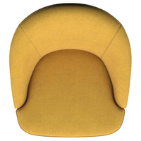 Leon Upholstered Barrel Accent Swivel Chair Mustard Yellow - Home & Sleep Outlet