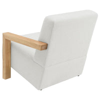 Fitzroy Boucle Upholstered Accent Arm Chair Ivory - Home & Sleep Outlet