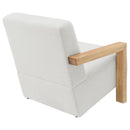 Fitzroy Boucle Upholstered Accent Arm Chair Ivory - Home & Sleep Outlet