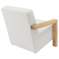 Fitzroy Boucle Upholstered Accent Arm Chair Ivory - Home & Sleep Outlet
