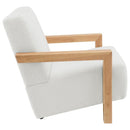 Fitzroy Boucle Upholstered Accent Arm Chair Ivory - Home & Sleep Outlet