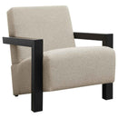 Fitzroy Boucle Upholstered Accent Arm Chair Latte - Home & Sleep Outlet