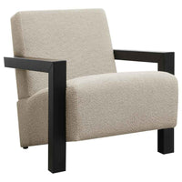 Fitzroy Boucle Upholstered Accent Arm Chair Latte - Home & Sleep Outlet