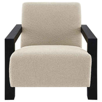 Fitzroy Boucle Upholstered Accent Arm Chair Latte - Home & Sleep Outlet