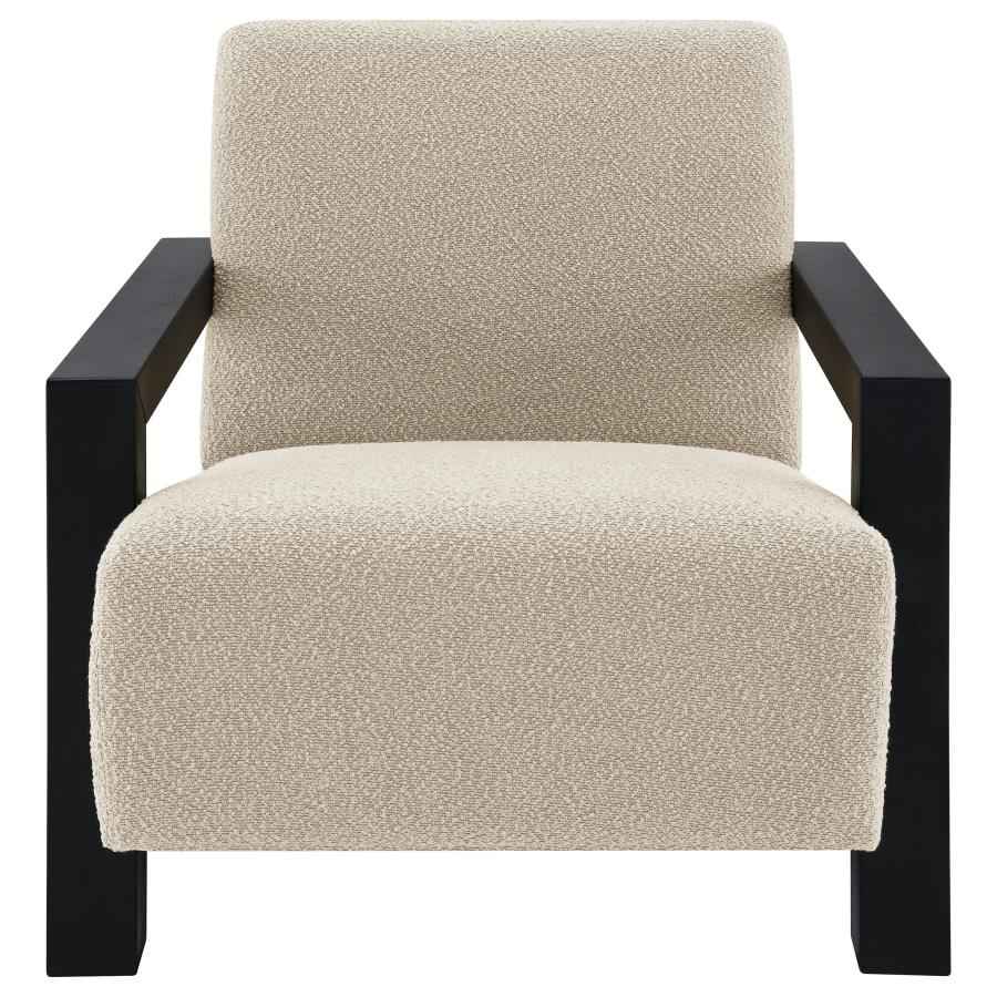 Fitzroy Boucle Upholstered Accent Arm Chair Latte - Home & Sleep Outlet