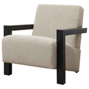 Fitzroy Boucle Upholstered Accent Arm Chair Latte - Home & Sleep Outlet
