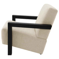 Fitzroy Boucle Upholstered Accent Arm Chair Latte - Home & Sleep Outlet