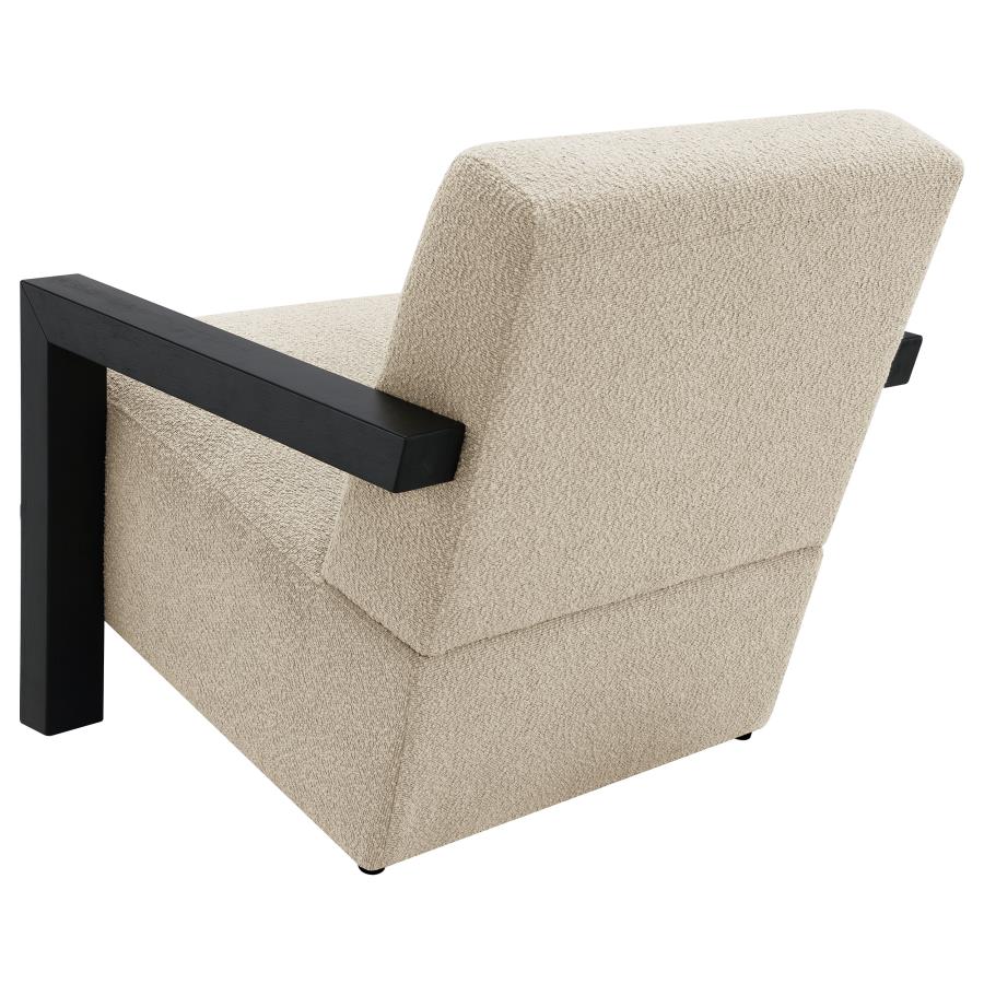 Fitzroy Boucle Upholstered Accent Arm Chair Latte - Home & Sleep Outlet