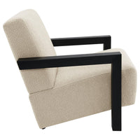 Fitzroy Boucle Upholstered Accent Arm Chair Latte - Home & Sleep Outlet