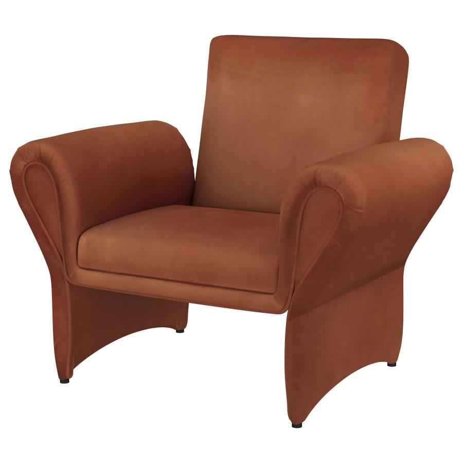Liana Upholstered Roll Arm Accent Armchair Rust Orange - Home & Sleep Outlet