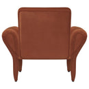 Liana Upholstered Roll Arm Accent Armchair Rust Orange - Home & Sleep Outlet