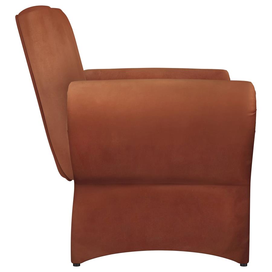 Liana Upholstered Roll Arm Accent Armchair Rust Orange - Home & Sleep Outlet