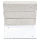 Serreta Boucle Upholstered Armless Acrylic Chair Ivory - Home & Sleep Outlet