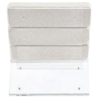 Serreta Boucle Upholstered Armless Acrylic Chair Ivory - Home & Sleep Outlet