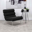 Serreta Boucle Upholstered Armless Acrylic Chair Black - Home & Sleep Outlet