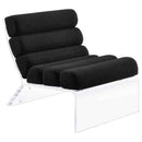 Serreta Boucle Upholstered Armless Acrylic Chair Black - Home & Sleep Outlet
