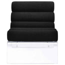 Serreta Boucle Upholstered Armless Acrylic Chair Black - Home & Sleep Outlet