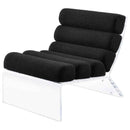 Serreta Boucle Upholstered Armless Acrylic Chair Black - Home & Sleep Outlet