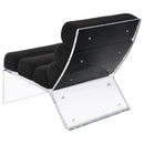 Serreta Boucle Upholstered Armless Acrylic Chair Black - Home & Sleep Outlet